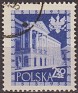 Poland 1958 Buildings 2,50 ZT Blue Scott 815. Polonia 815. Uploaded by susofe